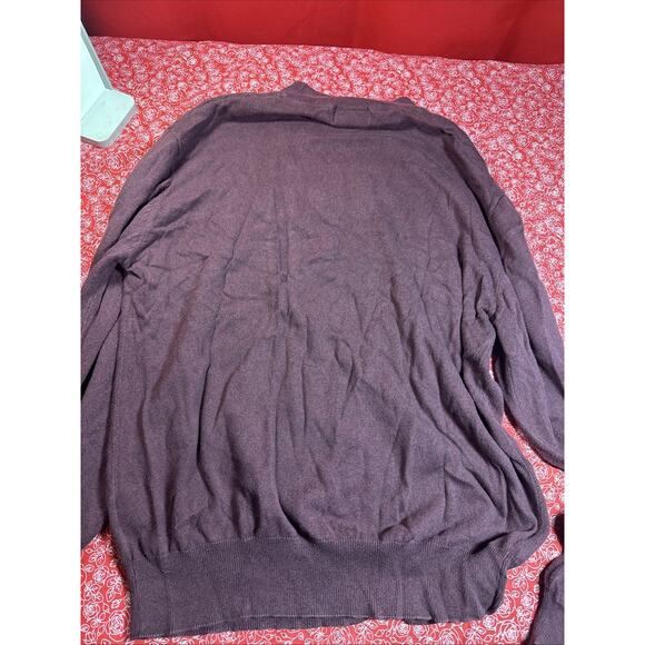 Vintage Knightsbridge Men's Knit Sweater Maroon Size Medium V1 - Picture 5 of 5